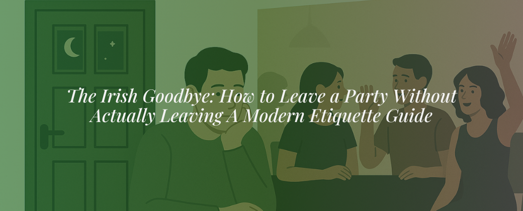 The Irish Goodbye: How to Leave a Party Without Actually Leaving, A Modern Etiquette Guide