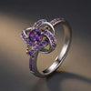 Celtic Knot™ Ring — 18K White Gold | Amethyst