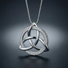 Trinity Knot™ Pendant — 18K White Gold | Diamond