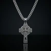Celtic Cross™ Men's Pendant — 18K White Gold Necklace