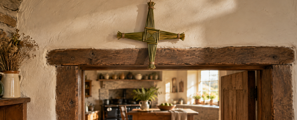 St. Brigid’s Cross at Home: A Tradition of Rushes and Welcome
