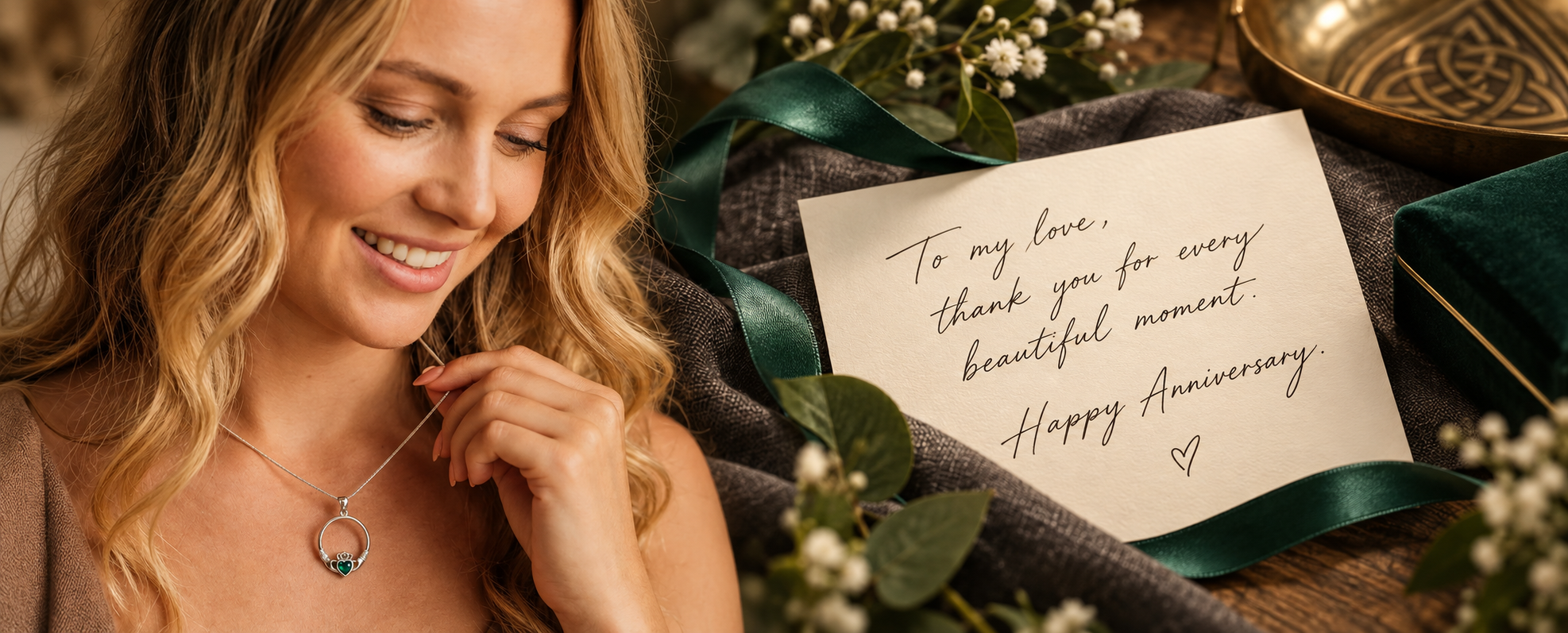 What to Write in a Celtic Jewellery Gift Note for an Anniversary