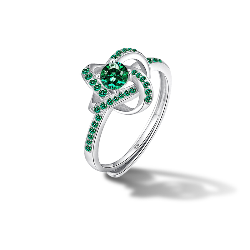 Celtic knot emerald ring discount