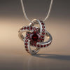 Celtic Knot™ Pendant — 18K White Gold | Garnet