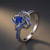 Celtic Knot™ Ring — 18K White Gold | Sapphire