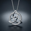 Trinity Knot™ Pendant — 18K White Gold | Diamond