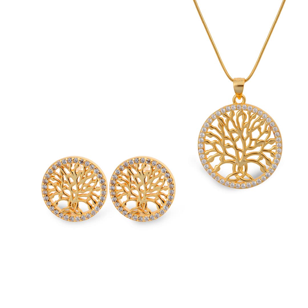 Celtic Tree of Life™ 18K Yellow Gold Diamond 2pc Bundle – Celtic Knot ...